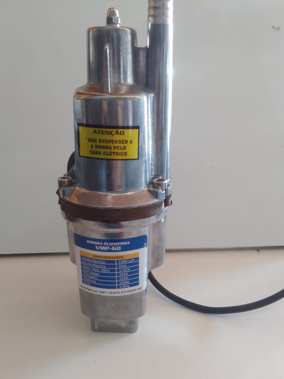 por apenas R$ 240,00 Bomba D'agua Submersa 1/3Cvx220V Vmp-60 em aço inox Sigma Power